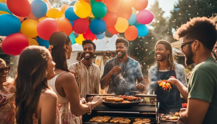 Gasgrillen für Geburtstagsfeiern