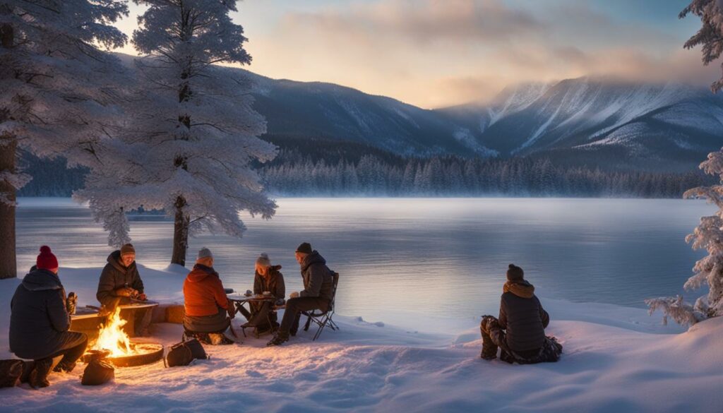 Wintergrillen am See